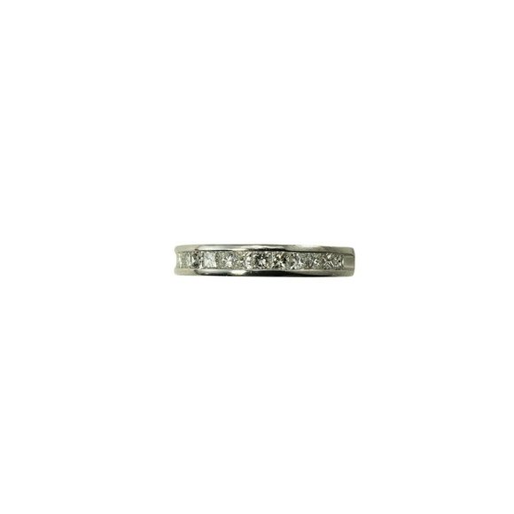Vintage Platinum and Diamond Wedding Band Ring Size 6.25 #11311 - Picture 1 of 9